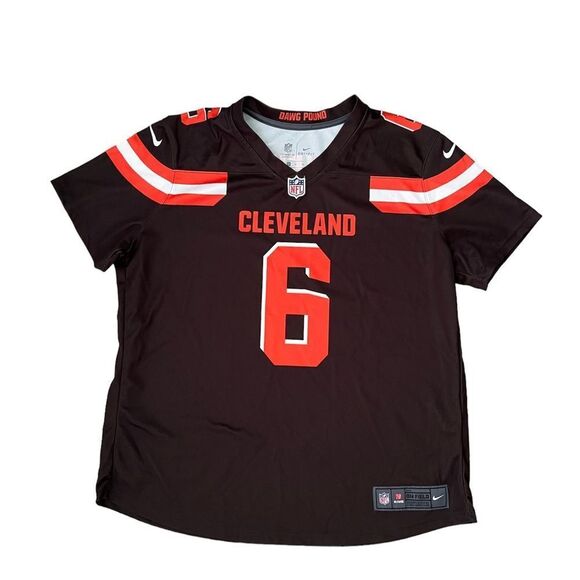 NFL Dawg Pound Cleveland #6 Mayfield Brown V-Neck Jersey size XL - Picture 1 of 6